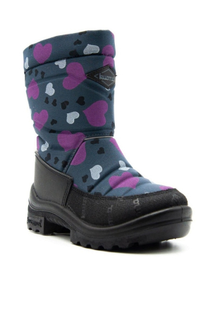 Сапоги для девочек Kuoma серые зимнее сердце Putkivarsi 1203-1107