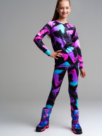 Термокомплект: брюки, толстовка для девочек PlayToday 32321143