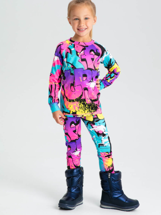 Термокомплект: брюки, толстовка для девочек PlayToday 32322066